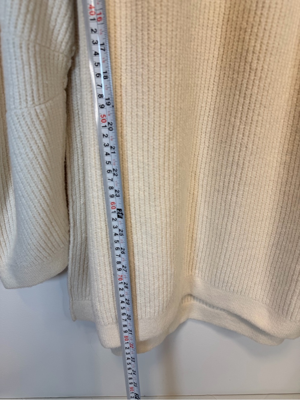 Free People Sunbeam White Ribbed‎ Mock Neck Pull On Women's Sweater Size Large - Picture 3 of 9